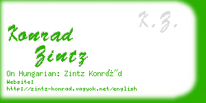 konrad zintz business card